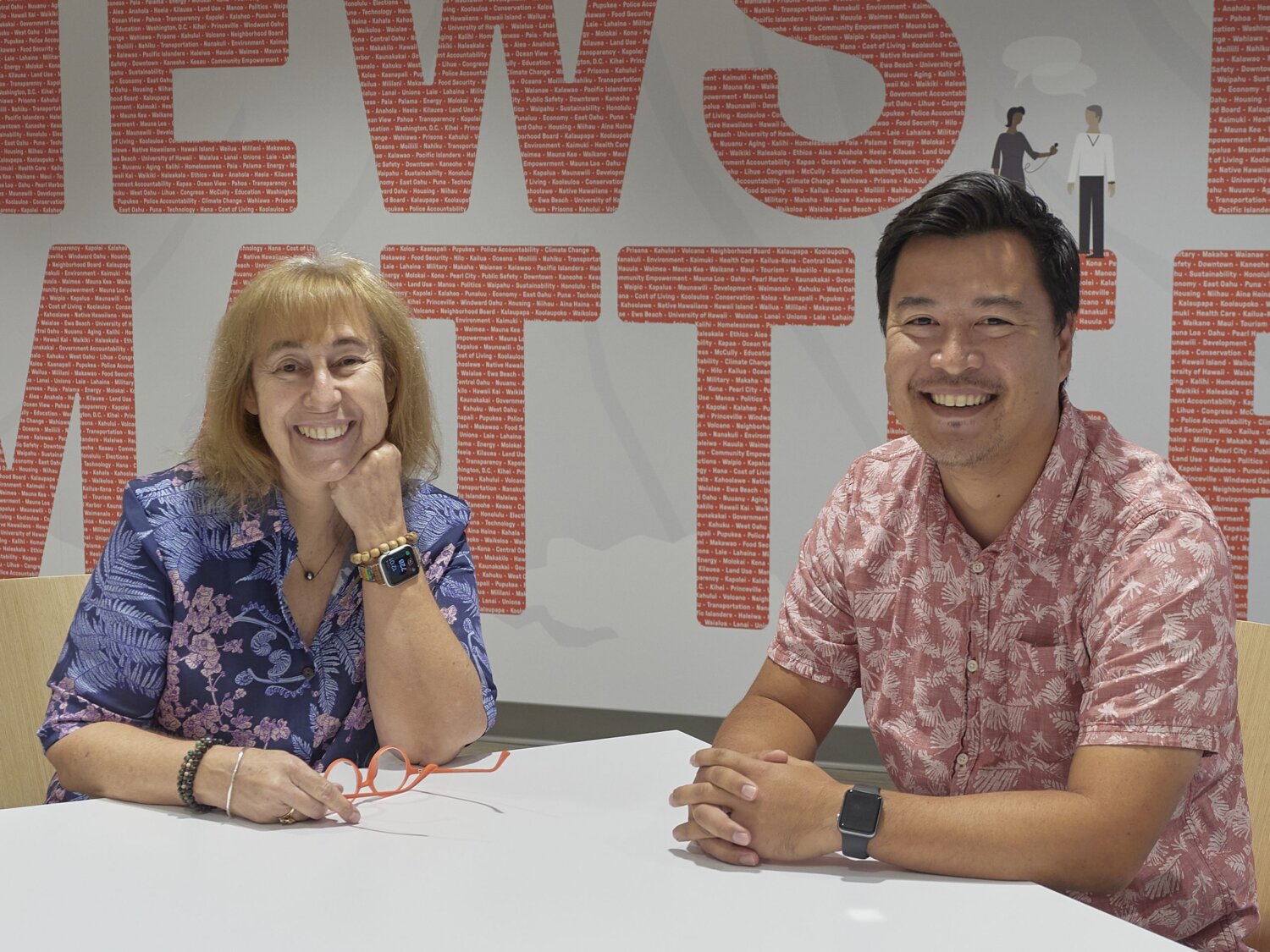 Patti Epler is Honolulu Civil Beat’s editor and general manager, and Ben Nishimoto is vice president, operations and philanthropy. (Photo by David Croxford/Civil Beat/2024)
